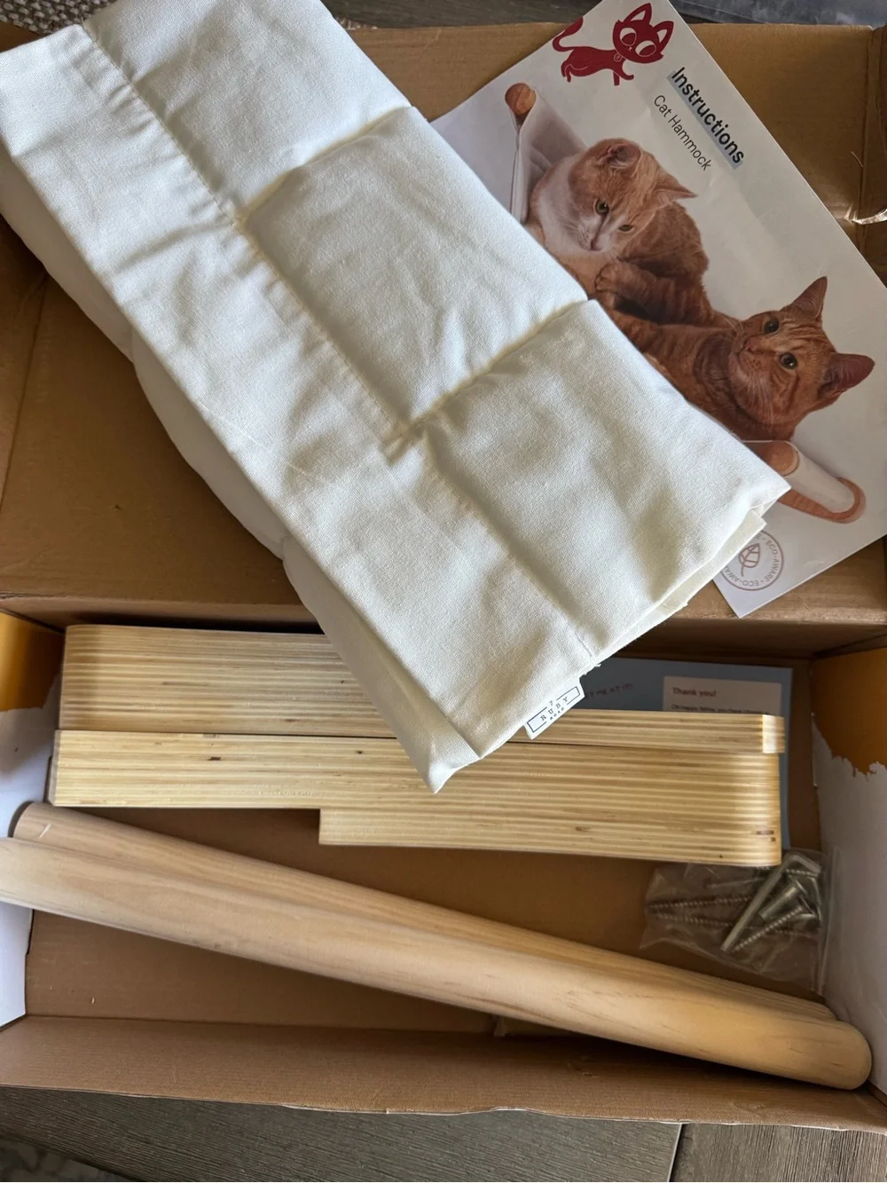 7 Ruby Road at Wall Hammock – Wall Mounted Cat Bed for Large Cats – Wood Perch